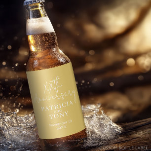 50th or Other Wedding Anniversary Personalized Beer Bottle Label