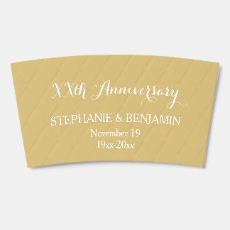 50th or Other Wedding Anniversary Personalized Coffee Cup Sleeve