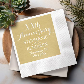 50th Or Other Wedding Anniversary Personalized Paper Napkins by JustWeddings at Zazzle
