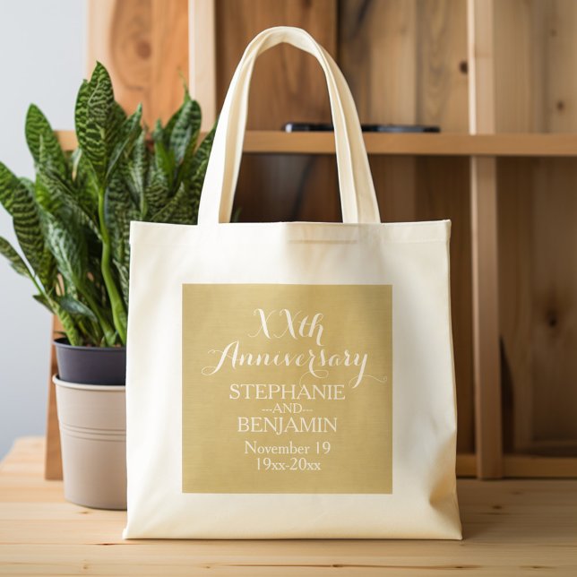 50th or Other Wedding Anniversary Personalized Tote Bag (Personalized Tote Bag - Wedding Anniversary)