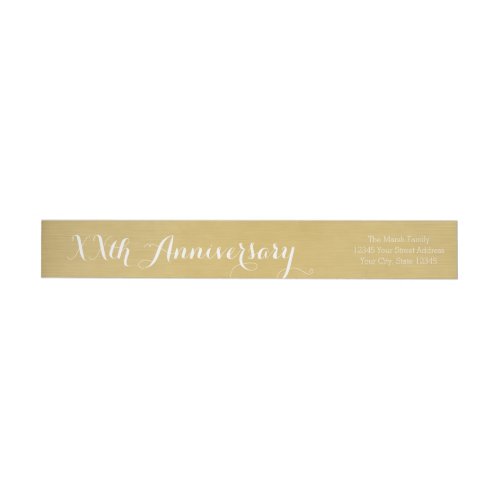 50th or Other Wedding Anniversary Personalized Wrap Around Label