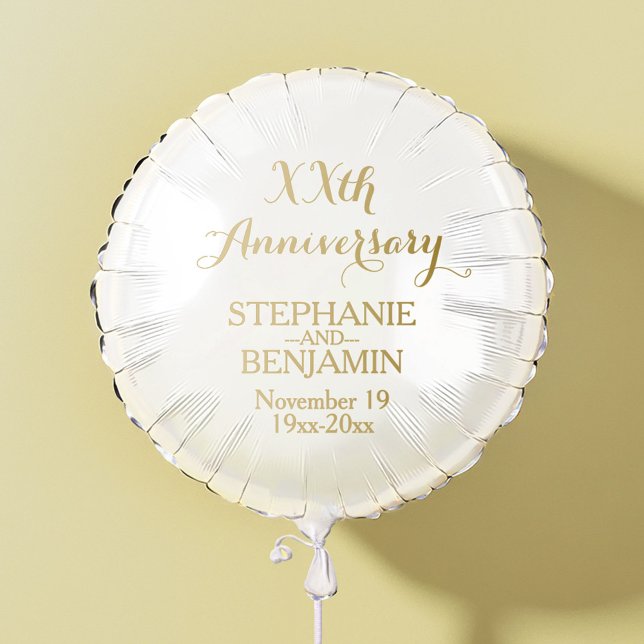 50th or Other Wedding Anniversary - Script Font Balloon (Custom Wedding Anniversary Balloon)