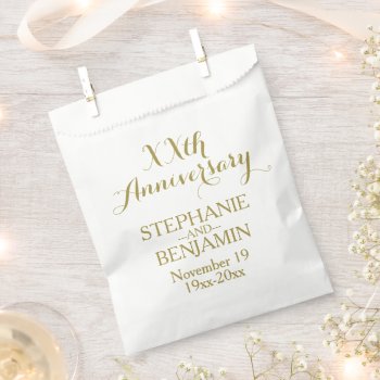 50th Or Other Wedding Anniversary - Script Font Favor Bag by JustWeddings at Zazzle