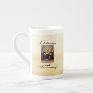 50th Ordination Anniversary Angels at Altar Bone China Mug