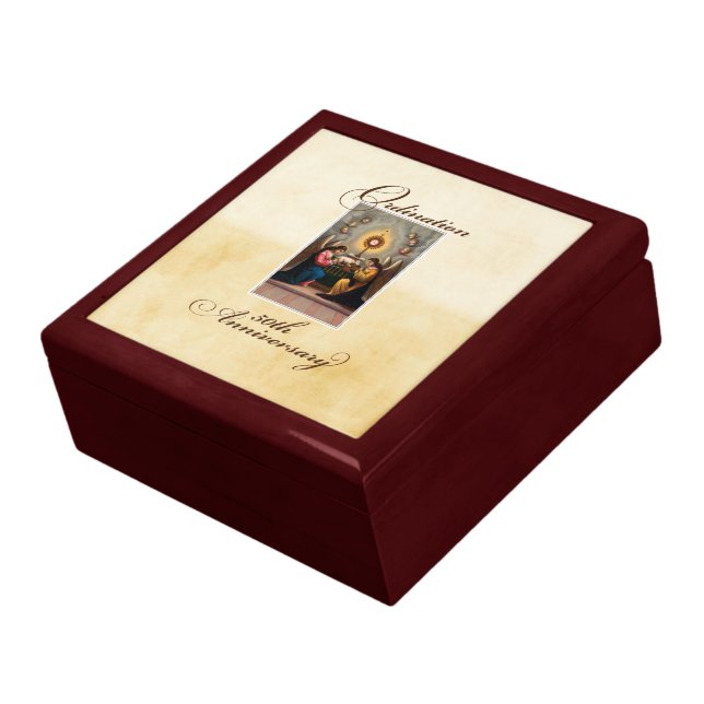 50th Ordination Anniversary Angels at Altar Keepsake Box (Side)