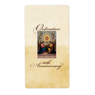 50th Ordination Anniversary Angels at Altar Label