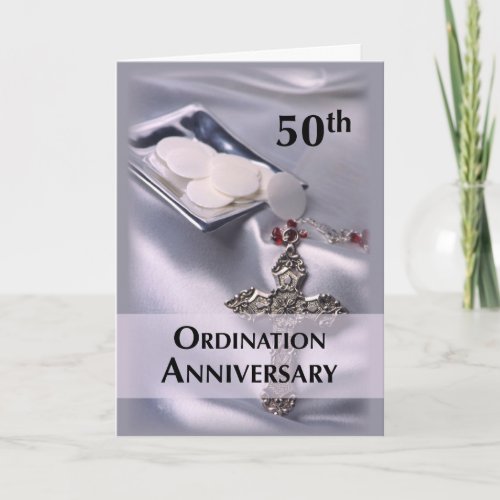 50th Ordination Anniversary Congratulations Card