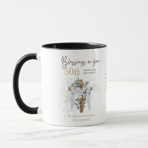 50th ORDINATION ANNIVERSARY Priest Pastor Minister Mug