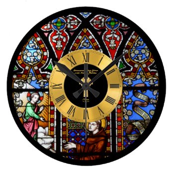 50th Ordination Anniversary Stained Glass Golden Large Clock