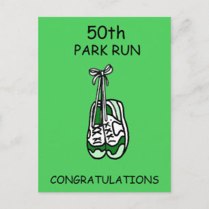 50th Park Run Congratulations Postcard