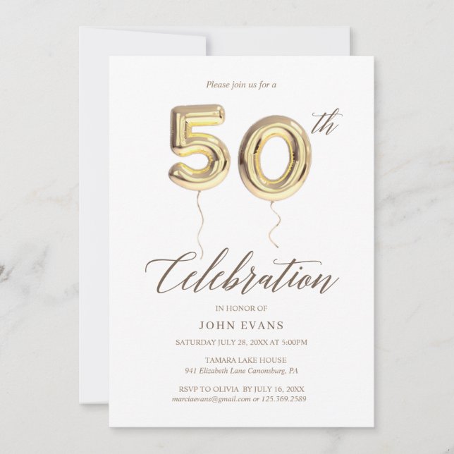 50th Party Invitation (Front)