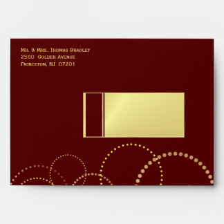 50th Party Invitation Envelopes - Gold & Burgundy