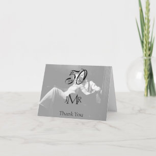 50th Photo Anniversary Thank You Card