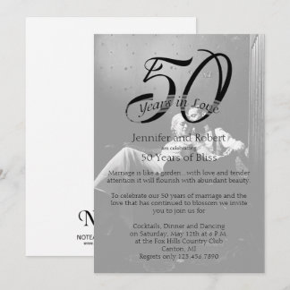 50th Photo Wedding Anniversary Invitation