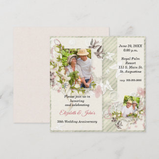 50th Photo Wedding Anniversary Party Invitation