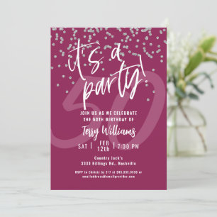 50th Pink Birthday Party Invitation