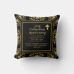 50th PRIEST Ordination Anniversary Personalized Throw Pillow
