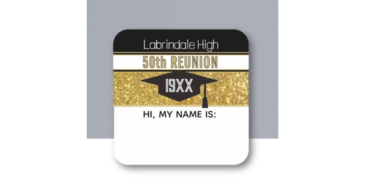 50th Reunion Customized Name Tag
