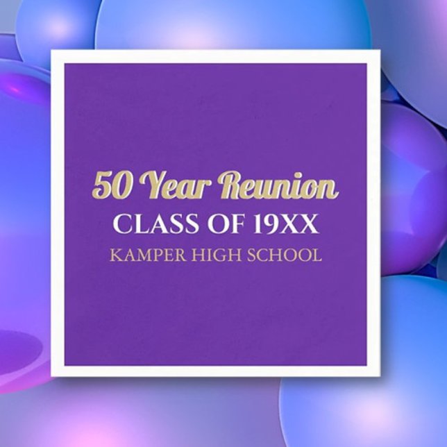 50th Reunion Fun! CUSTOM Reunion  Napkins (Creator Uploaded)