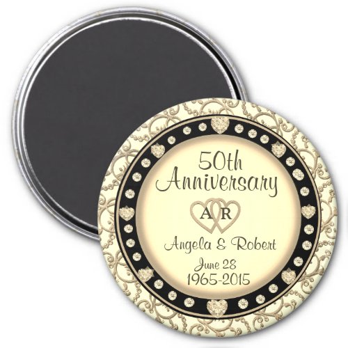 50th Silver Anniversary Magnet