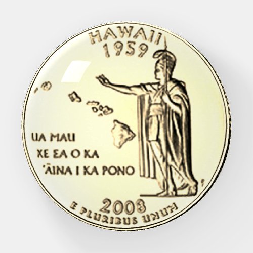 50th State Hawaiian coin Paperweight