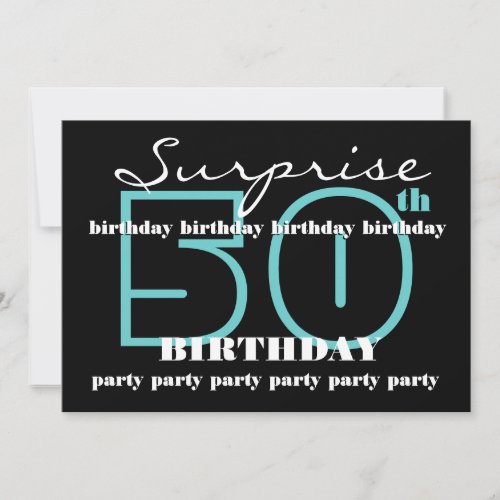 50th SUPRISE Birthday Party Invitation Template