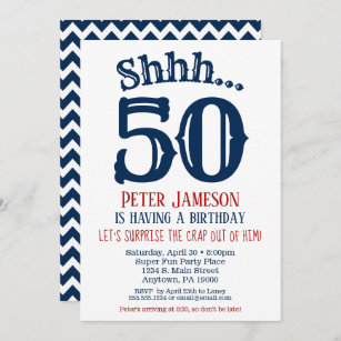 Men Funny 50th Birthday Invitations & Invitation Templates | Zazzle