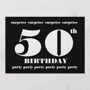 50th SURPRISE Birthday Party Invitation Template