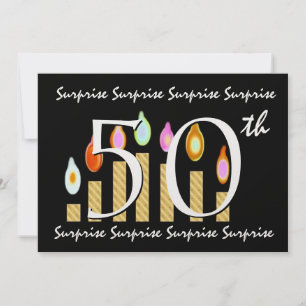 50th SURPRISE Birthday Party Invitation Template