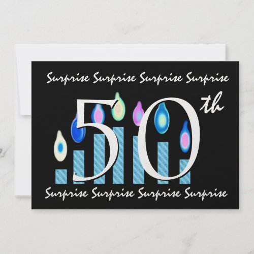 50th SURPRISE Birthday Party Invitation Template