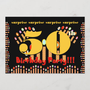 50th SURPRISE Birthday Party Invitation Template