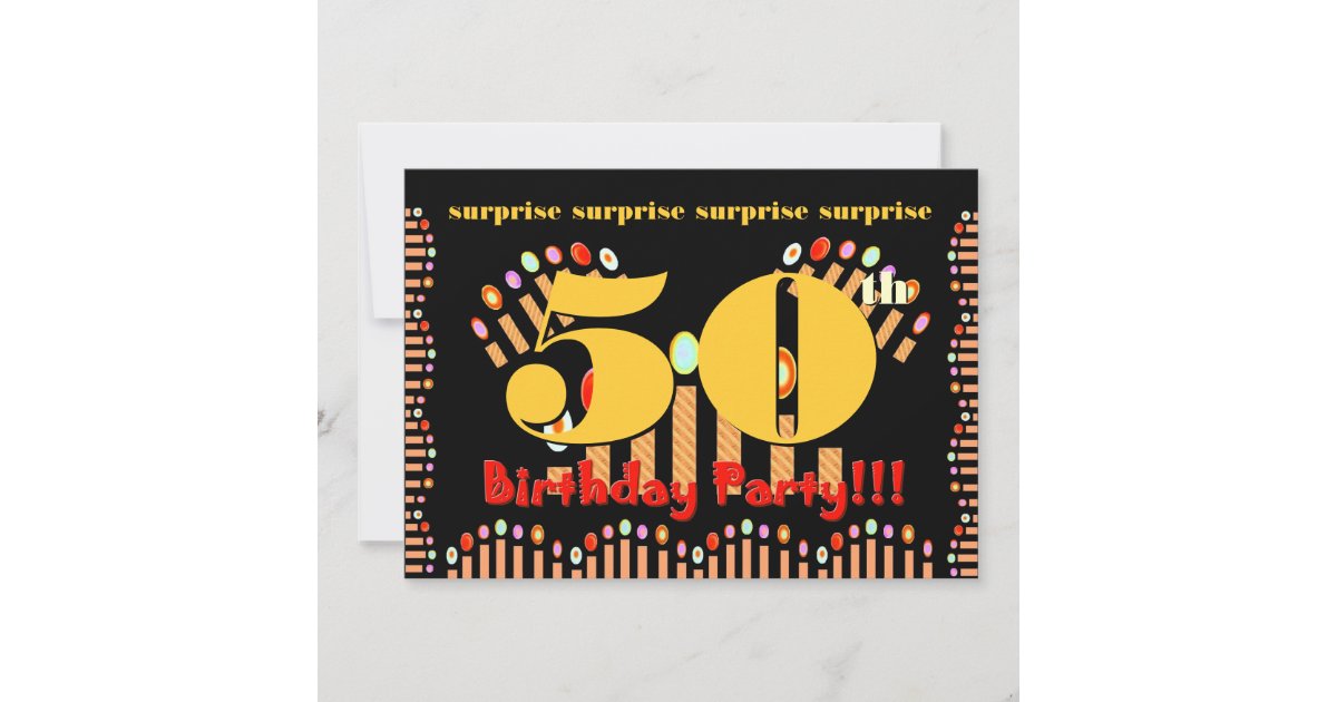 50th SURPRISE Birthday Party Invitation Template | Zazzle