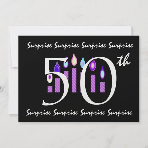50th SURPRISE Birthday Party Invitation Template