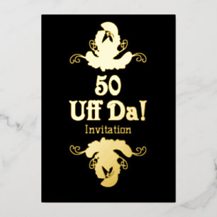 50th UFF DA Birthday Invitation Foil Invitation