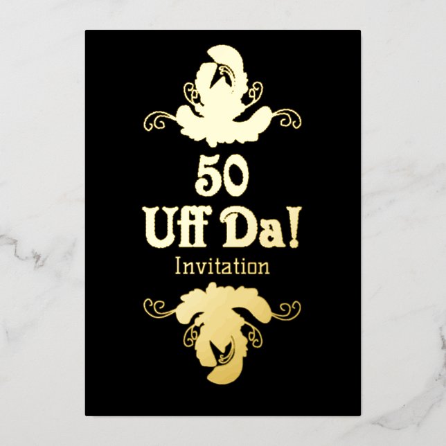 50th UFF DA Birthday Invitation Foil Invitation (Front)