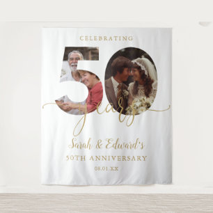 50th Wedding Anniversary 2 Photo Backdrop