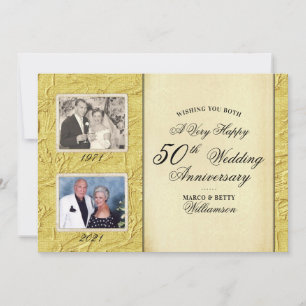 50th Wedding Anniversary 2 Photo Card
