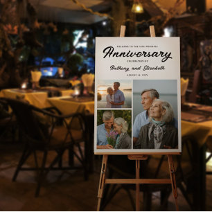 50th Wedding Anniversary 3 Photos Welcome Foam Board