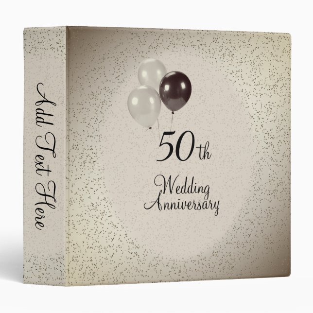 50th Wedding Anniversary 3 Ring Binder (Front/Spine)