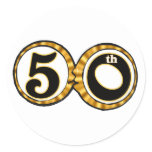 50th wedding anniversary 4t classic round sticker