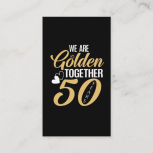 50th Wedding Anniversary 50 Years Golden Couple Business Card