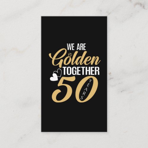 50th Wedding Anniversary 50 Years Golden Couple Business Card