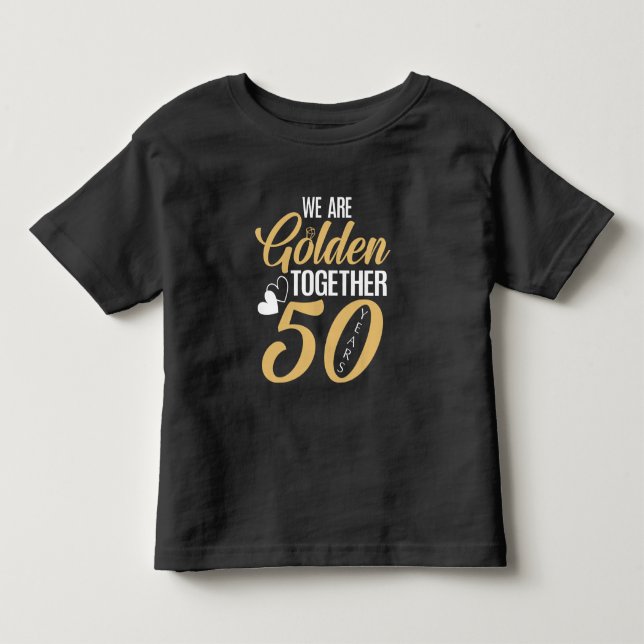 50th Wedding Anniversary 50 Years Golden Couple Toddler T-shirt (Front)