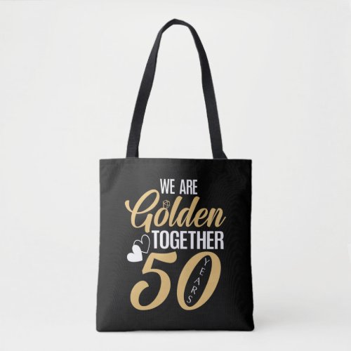 50th Wedding Anniversary 50 Years Golden Couple Tote Bag