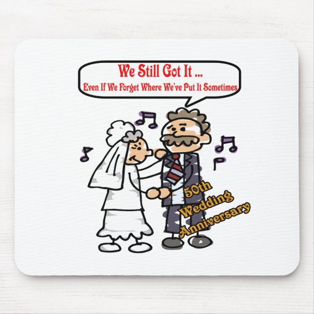 50th wedding anniversary 6t mouse pad (Front)
