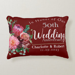 50th Wedding Anniversary  Accent Pillow