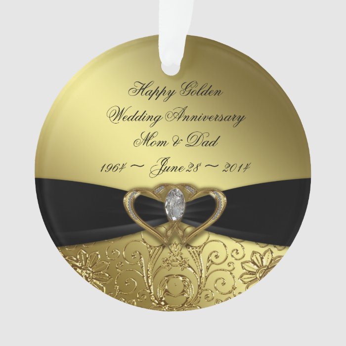 50th Wedding  Anniversary  Acrylic Ornament  Zazzle