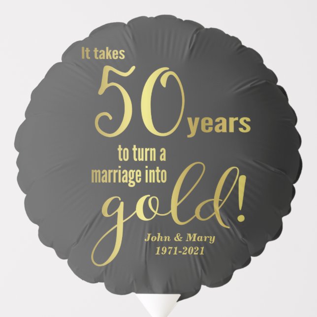 50th Wedding Anniversary Balloon (Front)