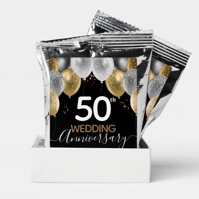 50th wedding anniversary balloons Drink Mix (Pair)