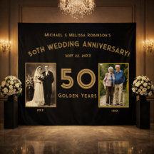 50th Wedding Anniversary Banner - Golden Years